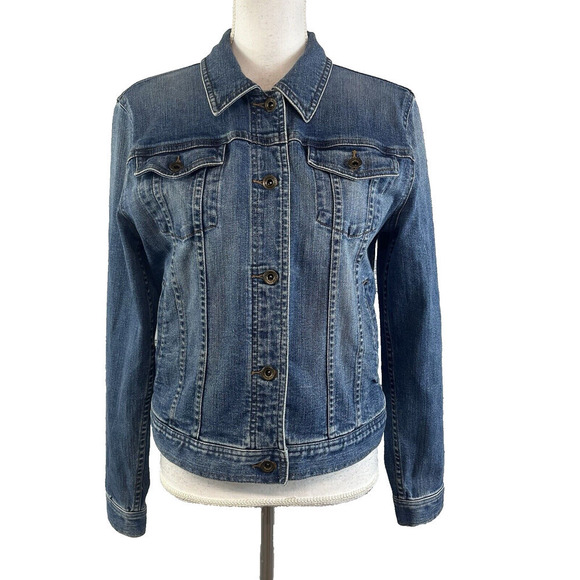 Ralph Lauren Jeans Co. Denim Jean Jacket size Small Casual Western Stretch Boho - Picture 1 of 13